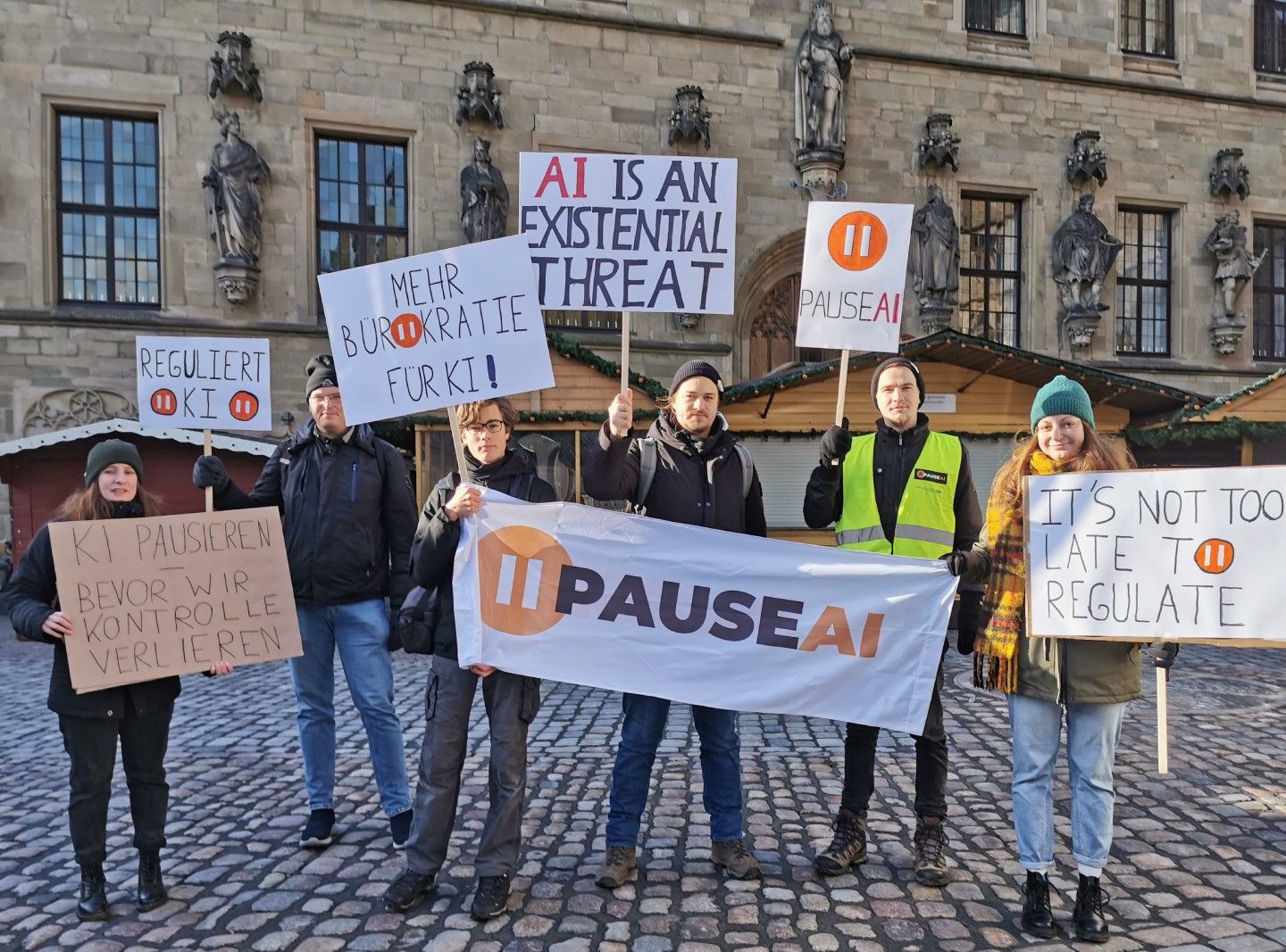 Protesta de PauseAI en Alemania.