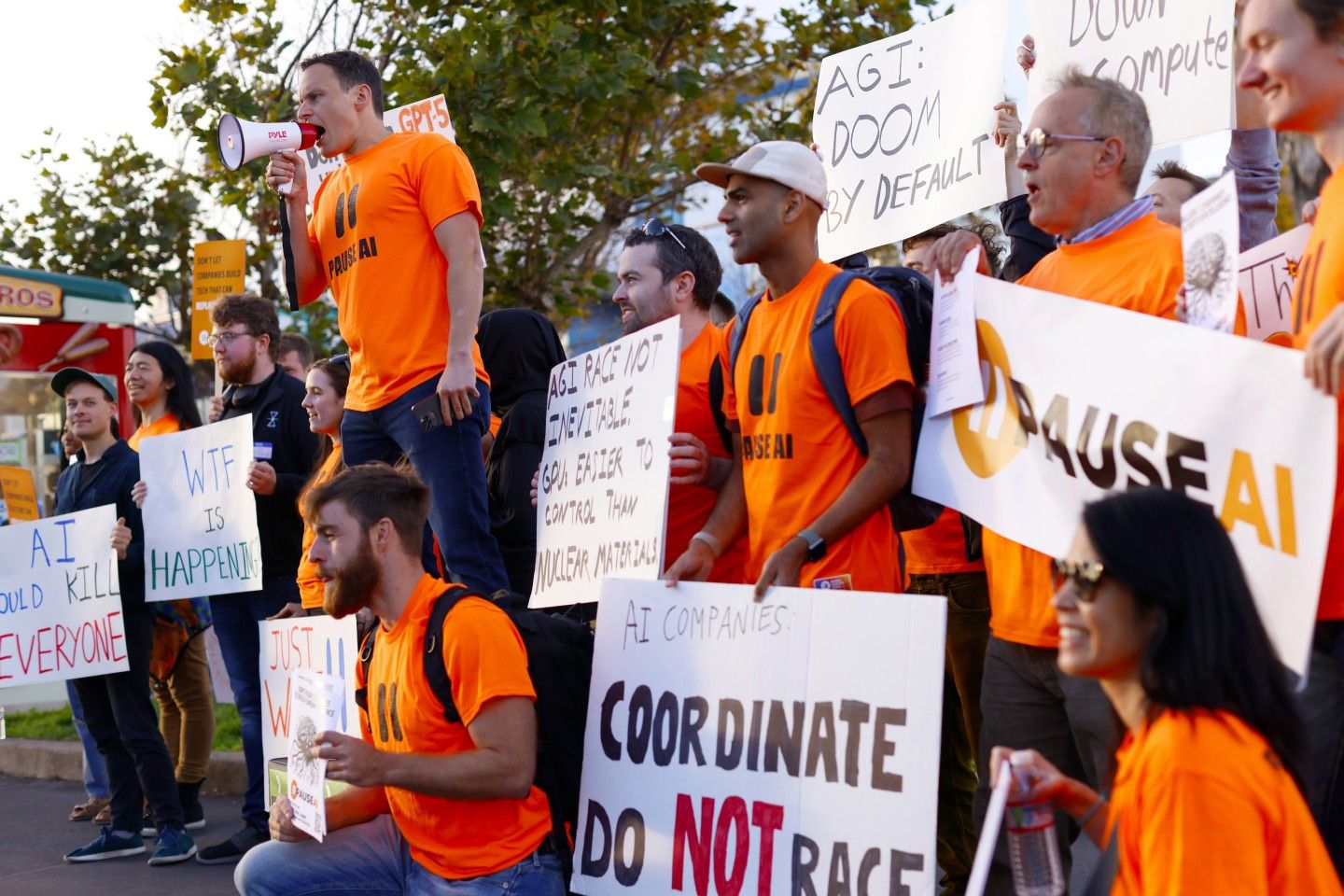 Protesta de PauseAI en Estados Unidos